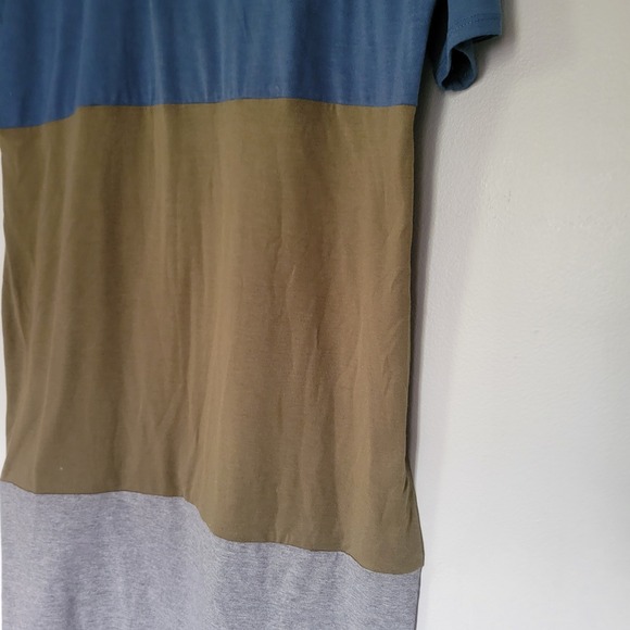 LULAROE 2XL XXL plus size JULIA DRESS- teal olive gray‎ Lularoe Maxi dress - Picture 4 of 9